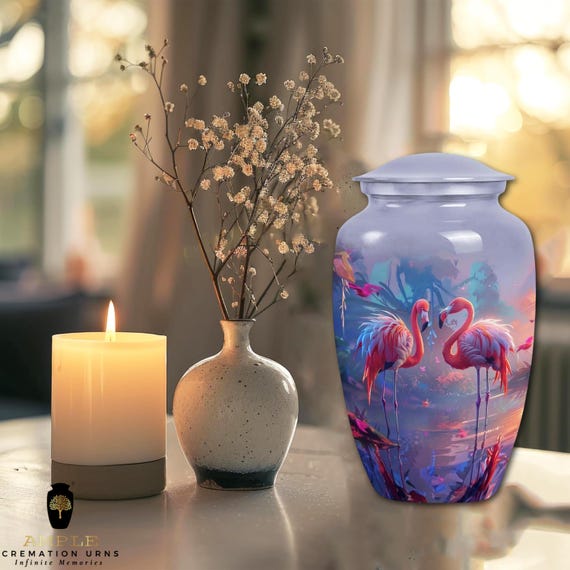 Ample Cremation Urns Aluminium Cremation Vessel with Elegant Handcrafted Design for Honoring Loved Ones’ Final Resting Place