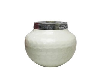 Ample Cremation Urn-The Azure Diamond-Patterned Urn-Urn for Ashes-Bruial Urn-Urn for Human Ashes-Urn for Infant-Cremation Urn