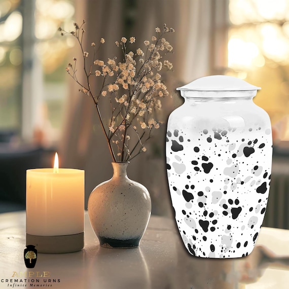 Ample Cremation Urns Aluminium Cremation Vessel with Elegant Handcrafted Design for Honoring Loved Ones’ Final Resting Place