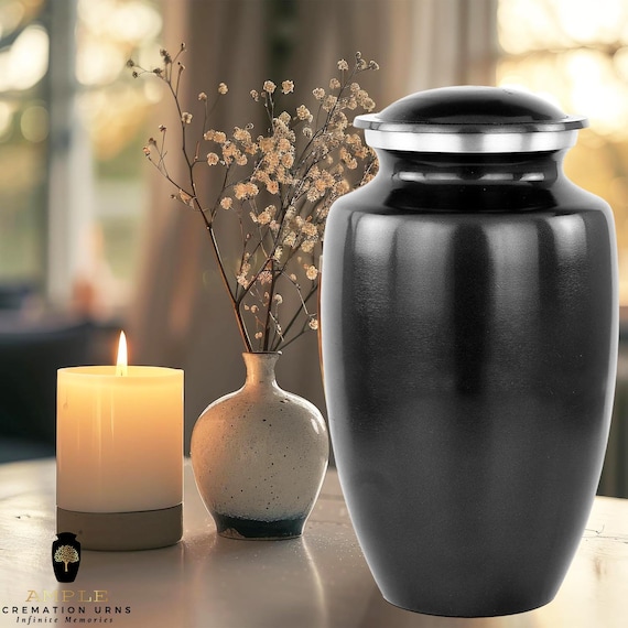 Meena Coated Aluminum Cremation Urn – Elegant Memorial Keepsake
