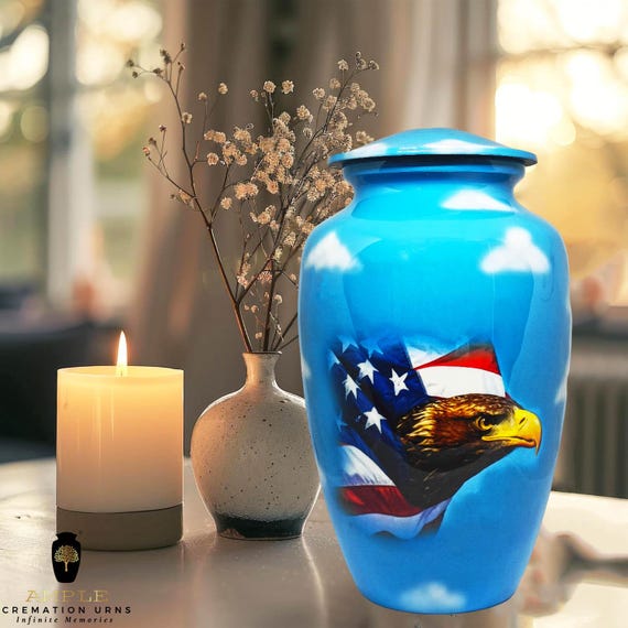 Engravable Aluminum Cremation Urn – Leakproof Memorial Keepsake, Large Adult Size