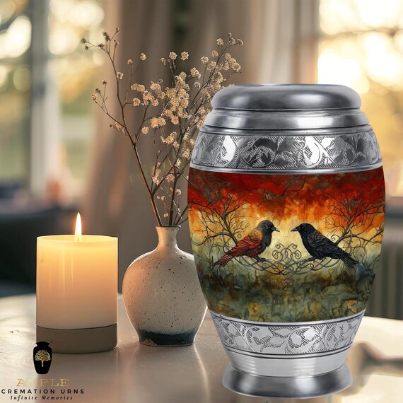 Handcrafted Aluminum Cremation Urn – Eternal Grace Meena Coating