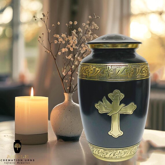Handcrafted Solid Wood Cremation Urn – Large 220 cu in, Engraving Available