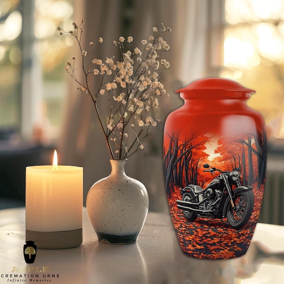 Ample Cremation Urns Aluminium Cremation Vessel with Elegant Handcrafted Design for Honoring Loved Ones’ Final Resting Place