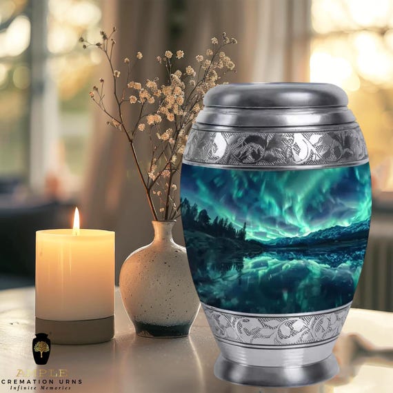 Handcrafted Aluminum Cremation Urn – Meena Coating, Leak-Proof Seal