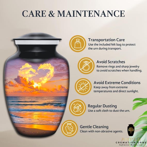 Ample Cremation Urns Aluminium Cremation Vessel with Elegant Handcrafted Design for Honoring Loved Ones’ Final Resting Place