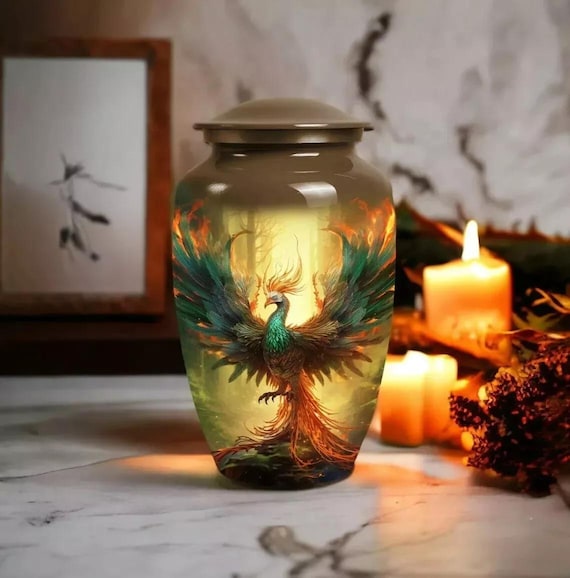 Meena Coated Aluminium Cremation Urn – Phoenix Memorial Urn