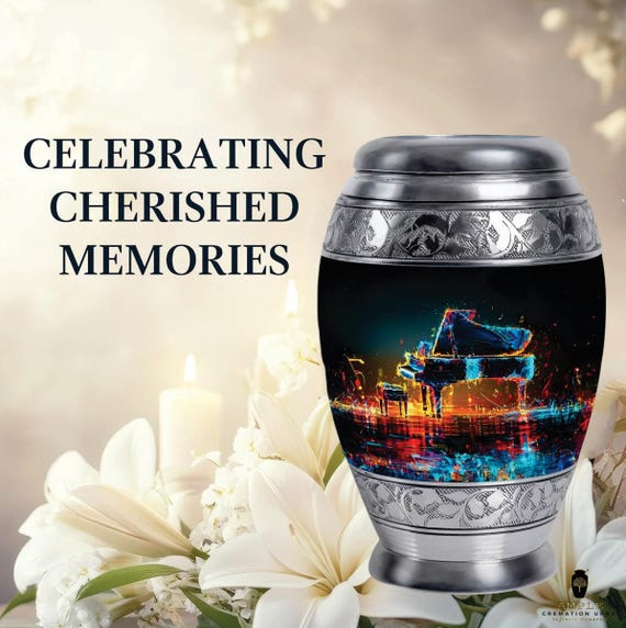 Ample Cremation Urns Aluminium Cremation Vessel with Elegant Handcrafted Design for Honoring Loved Ones’ Final Resting Place