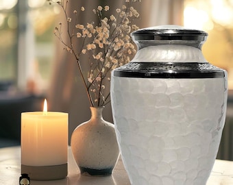 Elegant Aluminum Cremation Urns Keepsake (3 cu in) (220 cu in) Options - Leakproof, Engravable Memorial Urn for Ashes - Ample Cremation Urns