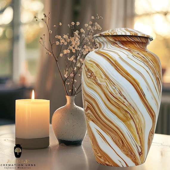 Engravable Aluminum Cremation Urn – Modern Memorial Keepsake (220 cu in)