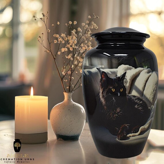 Handcrafted Aluminum Cremation Urn – Meena Coating, Large & Keepsake Options