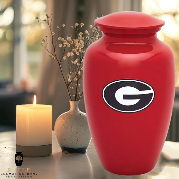 Meena Coated Aluminium Cremation Urn with Handcrafted Design