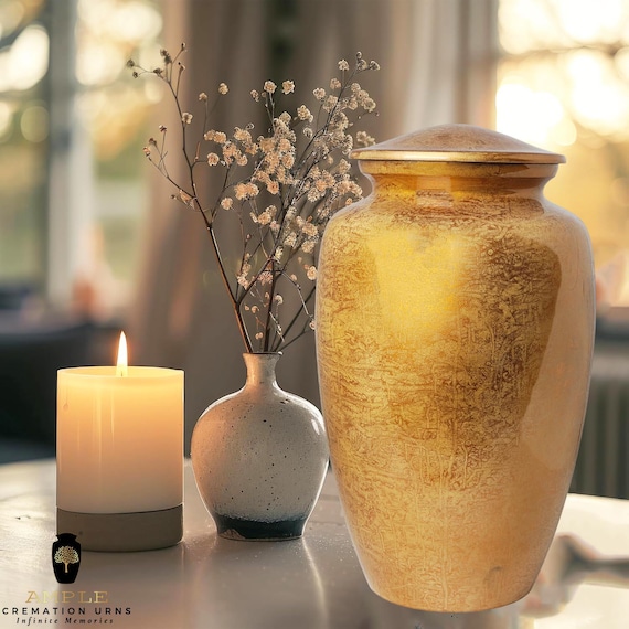 Handcrafted Aluminum Cremation Urn – Large Memorial Keepsake, Engravable