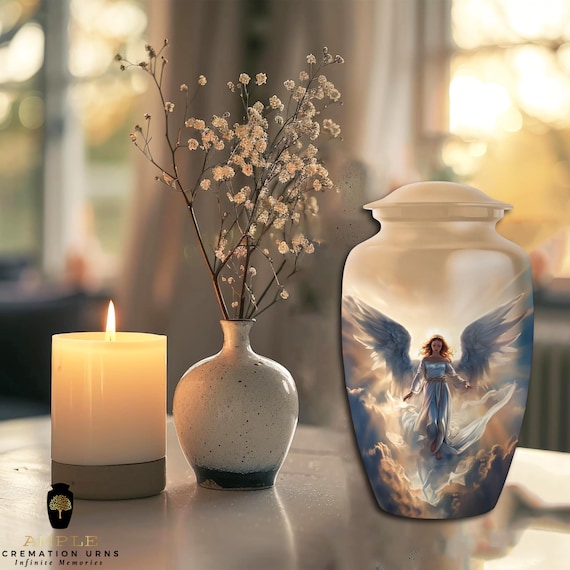 Ample Cremation Urns Aluminium Cremation Vessel with Elegant Handcrafted Design for Honoring Loved Ones’ Final Resting Place