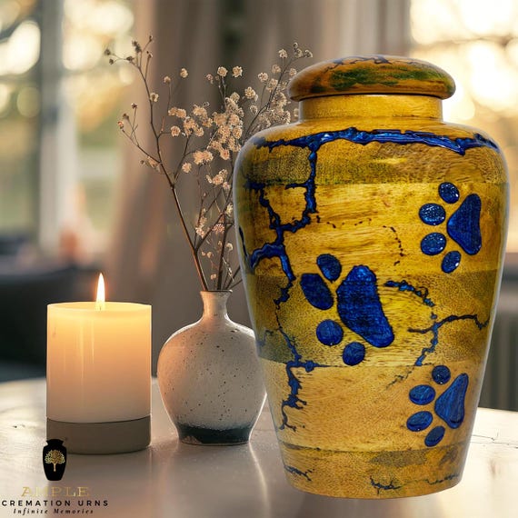 Handcrafted Wooden Cremation Urn - Tall Memorial, Keepsake Urns