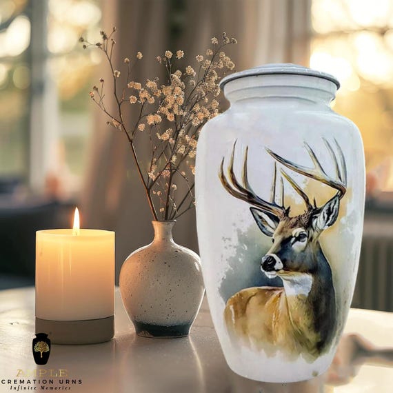 Handcrafted Aluminum Cremation Urn – Meena Coating, Leak-Proof Seal