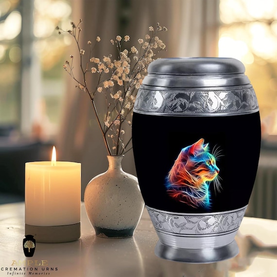 Handcrafted Meena-Coated Aluminum Cremation Urn – Leakproof Memorial