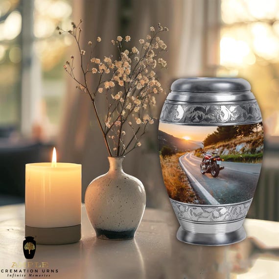 Ample Cremation Urns Aluminium Cremation Vessel with Elegant Handcrafted Design for Honoring Loved Ones’ Final Resting Place