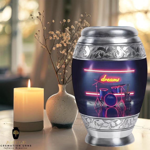 Dreams Collection Aluminum Cremation Urn – Meena Coating, Leak-Proof