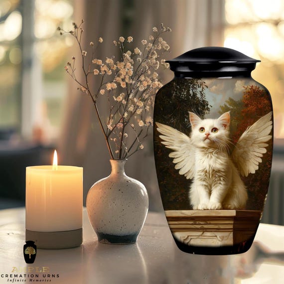 Meena Coated Cremation Urn: Handcrafted Aluminum Memorial Vessel