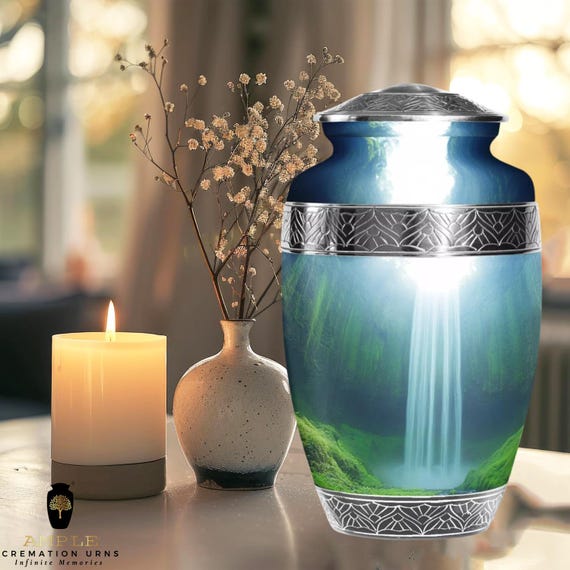 Luxe Meena Enamel Cremation Urn – "Infinite Memories" Design