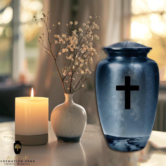 Jesus Christ Resurrection Cremation Urn for Human Ashes - Sacred Religious Memorial & Keepsake - Large Funeral Urn - Christian Faith Tribute