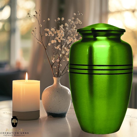 Handcrafted Meena Coated Aluminum Cremation Urn – Elegant Memorial Keepsake