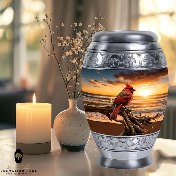 Meena Coated Aluminum Cremation Urn – Elegant Memorial, Large & Keepsake Sizes