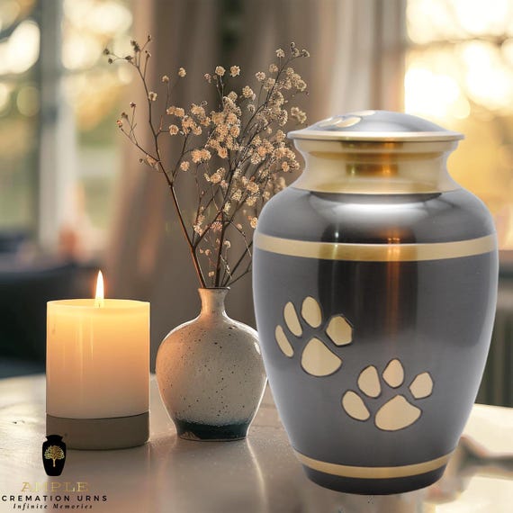 Elegant Aluminum Cremation Urn - Large Sanctuary with Meena Coating
