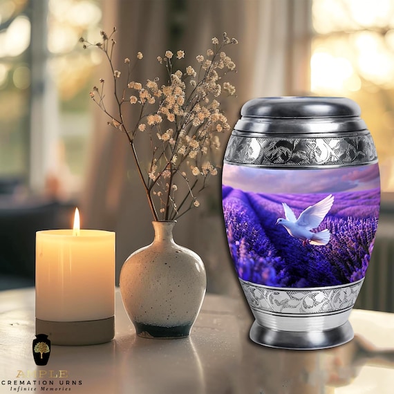 Handcrafted Meena Coated Aluminum Cremation Urn