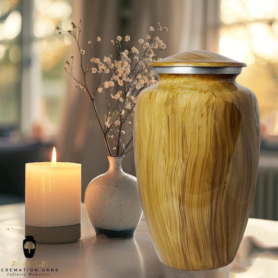 Handcrafted Aluminum Cremation Urn - Large Memorial Keepsake, Engravable