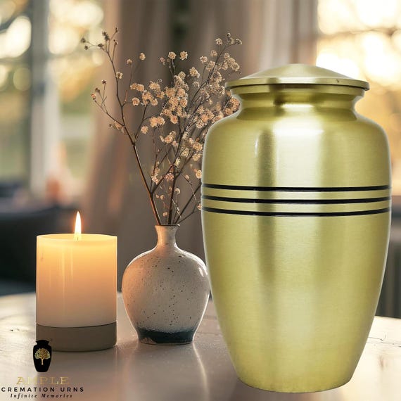 Elegant Aluminum Cremation Urn – Keepsake & Large, Engravable
