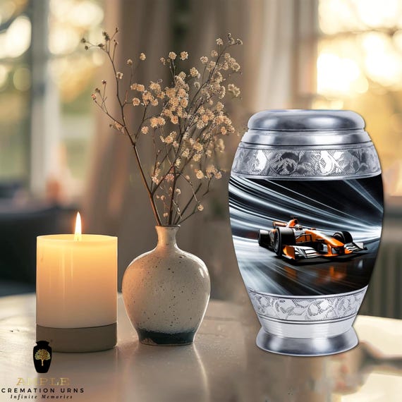 Ample Cremation Urns Aluminium Cremation Vessel with Elegant Handcrafted Design for Honoring Loved Ones’ Final Resting Place
