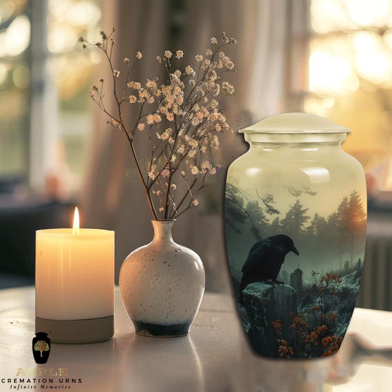 Ample Cremation Urns Aluminium Cremation Vessel with Elegant Handcrafted Design for Honoring Loved Ones’ Final Resting Place