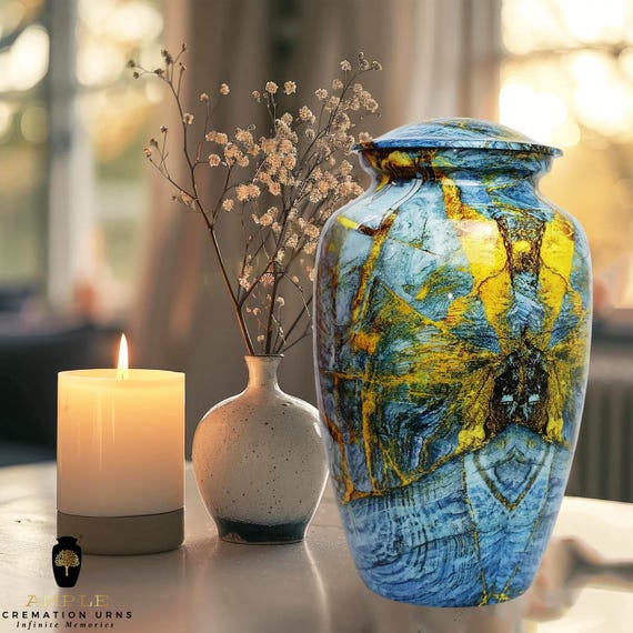 Handcrafted Aluminum Cremation Urn – Adult Keepsake, Engravable