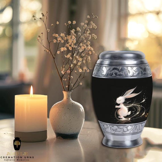 Ample Cremation Urns Aluminium Cremation Vessel with Elegant Handcrafted Design for Honoring Loved Ones’ Final Resting Place