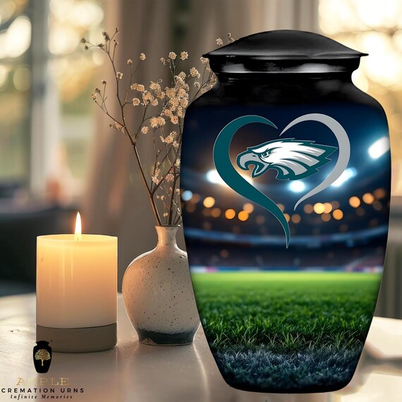 Meena Coated Aluminium Cremation Urn with Handcrafted Design