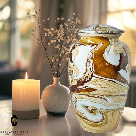 Engravable Aluminum Cremation Urn – Large Memorial, Keepsake Options