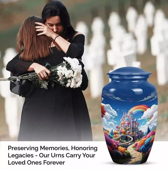 Handcrafted Aluminum Cremation Urn – Meena Coated, Leak-Proof