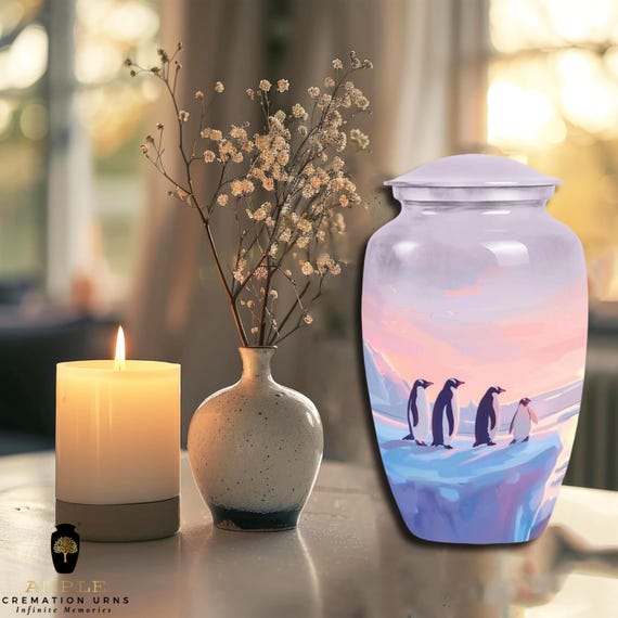 Ample Cremation Urns Aluminium Cremation Vessel with Elegant Handcrafted Design for Honoring Loved Ones’ Final Resting Place