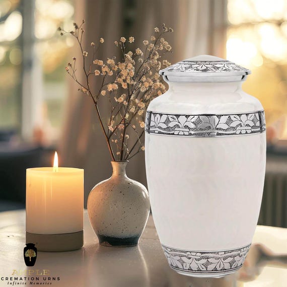 Aluminum Cremation Urn – Adult Size, Leakproof Memorial Urn (10.5"x6.5")