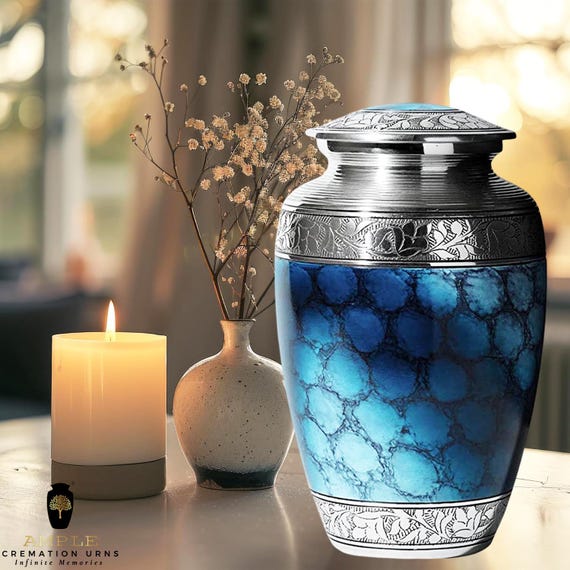 Handcrafted Aluminum Cremation Urn – Engravable, Leakproof, Memorial Keepsake