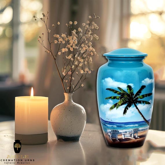 Ample Cremation Urns Aluminium Cremation Vessel with Elegant Handcrafted Design for Honoring Loved Ones’ Final Resting Place