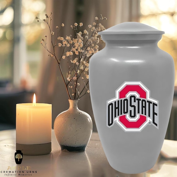 Meena Coated Aluminium Cremation Urn with Handcrafted Design