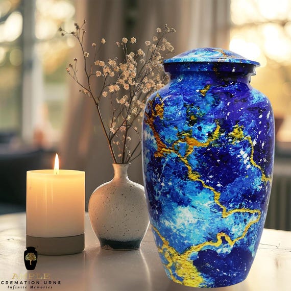 Aluminum Cremation Urn – Engravable Memorial Keepsake, Leakproof