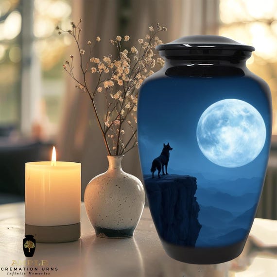 Meena Coated Cremation Urn: Handcrafted Aluminum Memorial Vessel