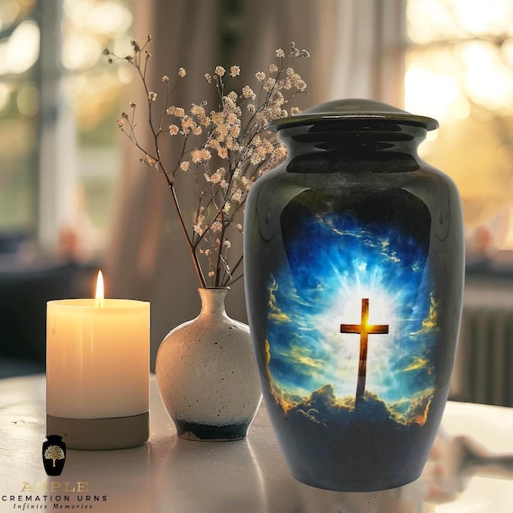 Engravable Adult Cremation Urn – Leakproof Aluminum Memorial (10.5"x6.5")
