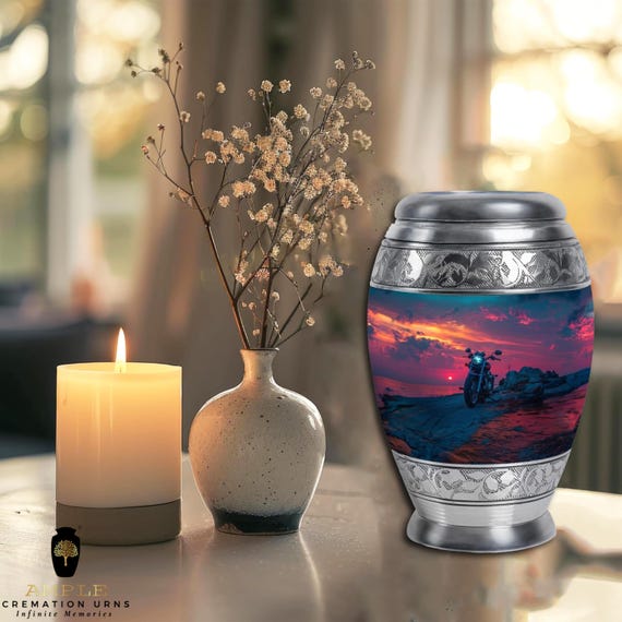 Ample Cremation Urns Aluminium Cremation Vessel with Elegant Handcrafted Design for Honoring Loved Ones’ Final Resting Place
