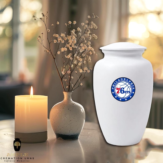 Philadelphia Basketball Memorial Cremation Urn for Human Ashes Sports Fan Tribute Funeral Urn Keepsake Professional Team Spirit Eternal Rest