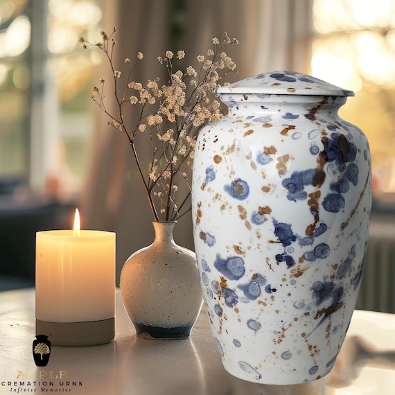 Meena Coated Aluminum Cremation Urn – Large, Keepsake Sizes